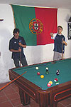 Uma partida de snooker